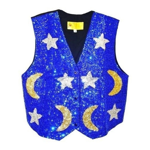 Sequin Vest Celestial Blue Image 1