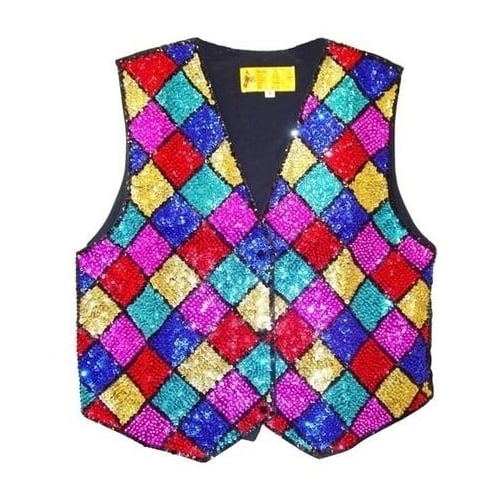 Sequin Vest Mosaic Square Kids Size Only (up to 6 year old kid) Image 1