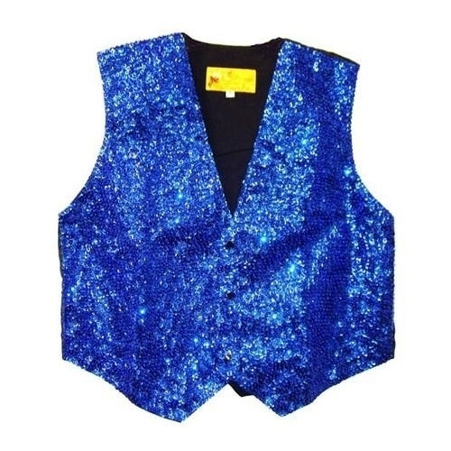 Sequin Vest ROYAL BLUE Adults-Unisex Image 1