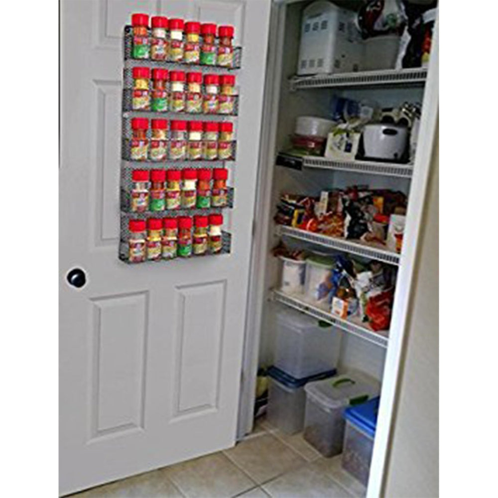 Spice Rack Organizer Metal Space Saving Wall Mount 5 Tier Storage Shelves for KitchenPantryor Cabinets Image 2