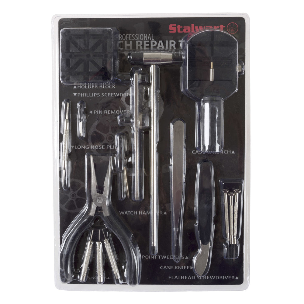 16 Piece Watch Repair Kit- DIY Tool Set for Repairing Watches Includes ScrewdriversSpring Bar RemoverTweezers and More Image 2