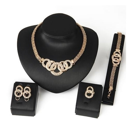 NecklaceearringbraceletRing Jewelry Set Image 1