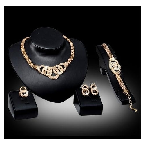 NecklaceearringbraceletRing Jewelry Set Image 2