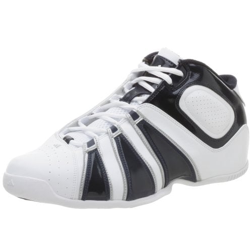adidas Mens Lyte Speed Feather Basketball Shoe  WHITE/NAVY/SILVER Image 2