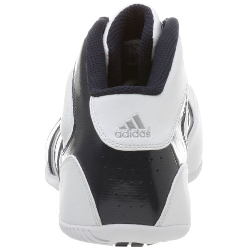 adidas Mens Lyte Speed Feather Basketball Shoe  WHITE/NAVY/SILVER Image 3