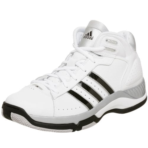 adidas Mens Blindside 4 Basketball Shoe WHITE/BLACK/SILVER Image 2