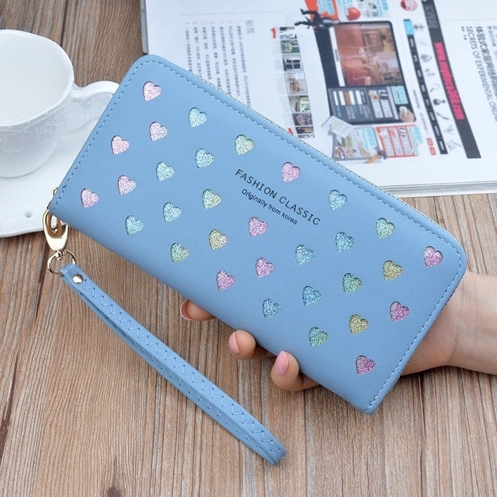 Forever Young Simple Cute Long Wallet With Zip Purse Image 2
