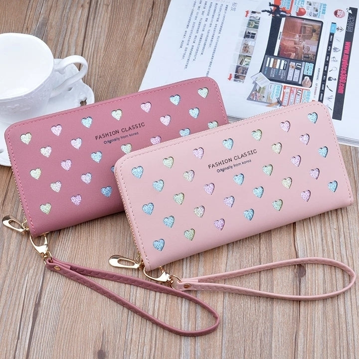 Forever Young Simple Cute Long Wallet With Zip Purse Image 7