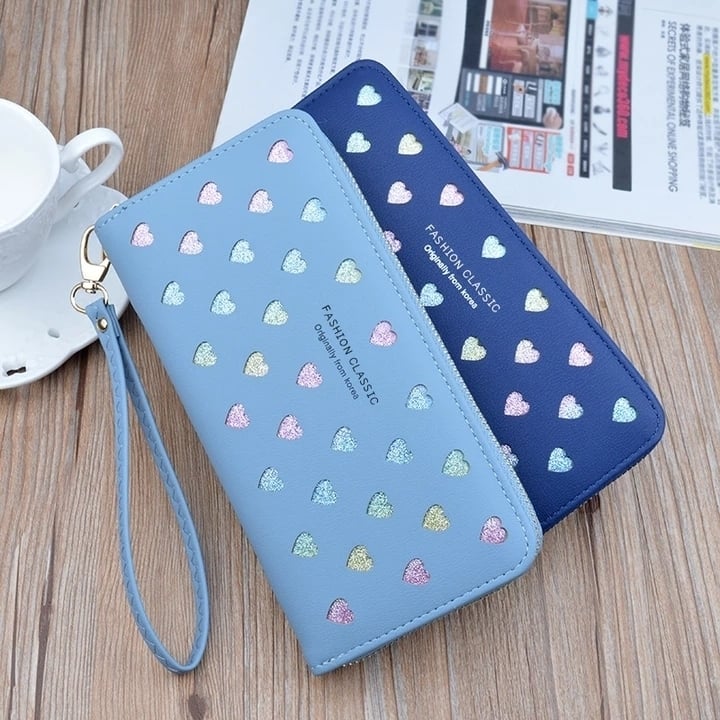 Forever Young Simple Cute Long Wallet With Zip Purse Image 1