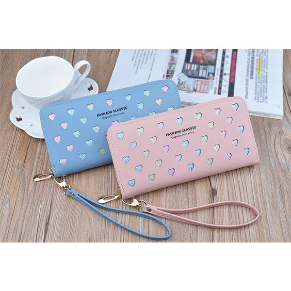 Forever Young Simple Cute Long Wallet With Zip Purse Image 9