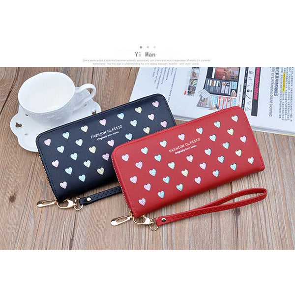 Forever Young Simple Cute Long Wallet With Zip Purse Image 10
