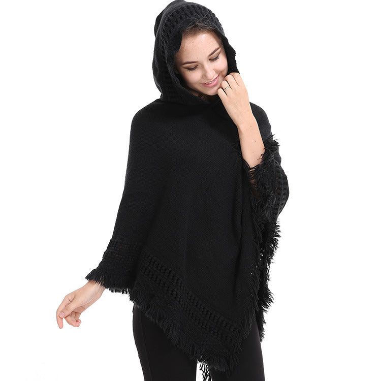 WomenS Knit Loose Large Size Blouse Shawl Image 1