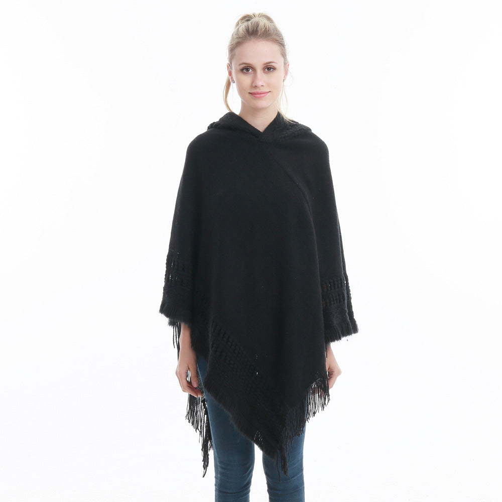 WomenS Knit Loose Large Size Blouse Shawl Image 2