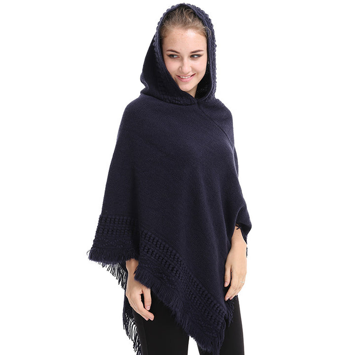 WomenS Knit Loose Large Size Blouse Shawl Image 4