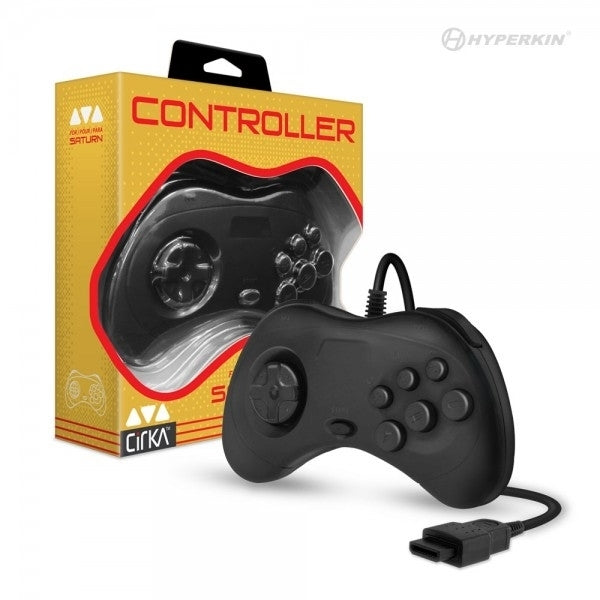 Cirka Controller for Sega Saturn (Black) - CirKa Image 1