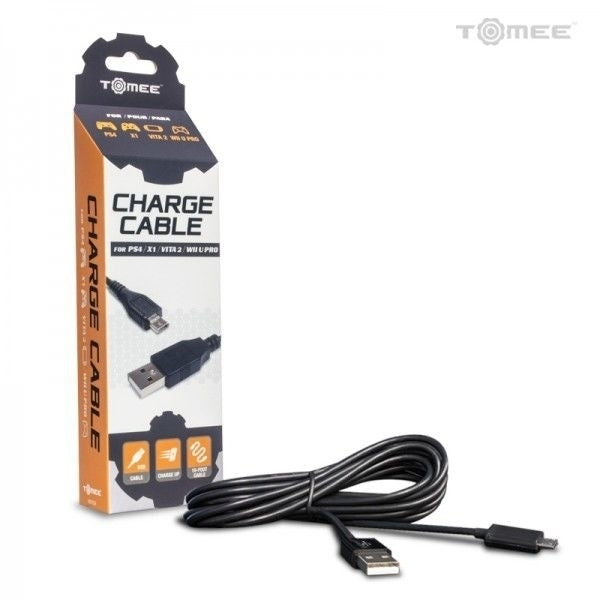 Tomee PS4/ Xbox One/ PS Vita 2000/ Micro USB Charge Cable 10 Feet Image 1
