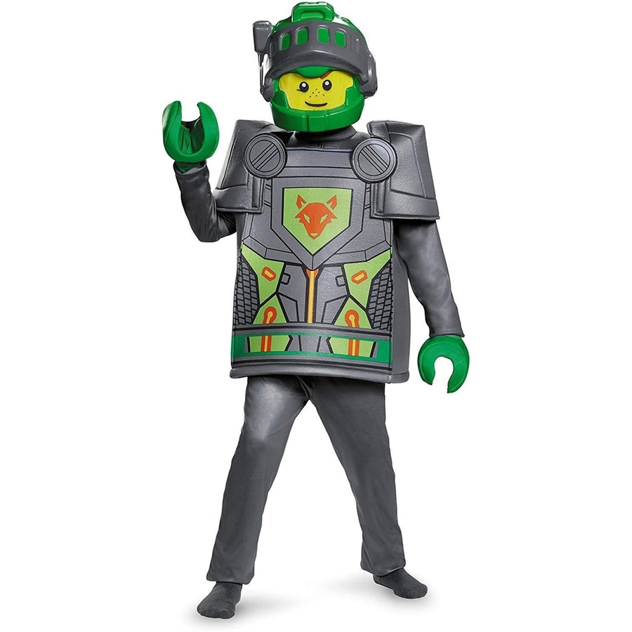 Lego Nexo Knights Aaron Deluxe size M 7/8 Boys Costume Shoulder Pants Hands Mask Disguise Image 1