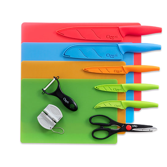 Ozeri Elite Chef 17-Piece Stainless Steel Knife and Cutting Mat Setin Color Image 1