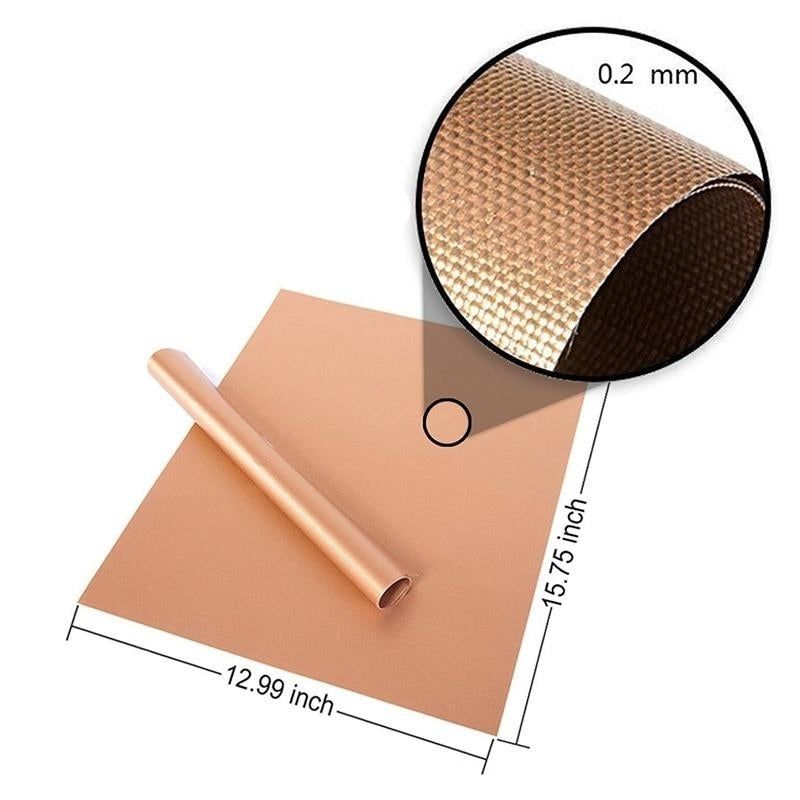 BBQ Grill Mat Non-stick Barbecue Baking Liners Reusable Cooking Sheets PTFE Bakeware Sheet Easy Clean Image 3