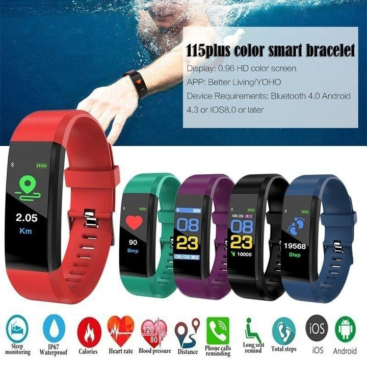 Smart Bracelet Compatible Waterproof Sleep Monitor Fitness Tracker Smart Wristband Pedometer Image 8