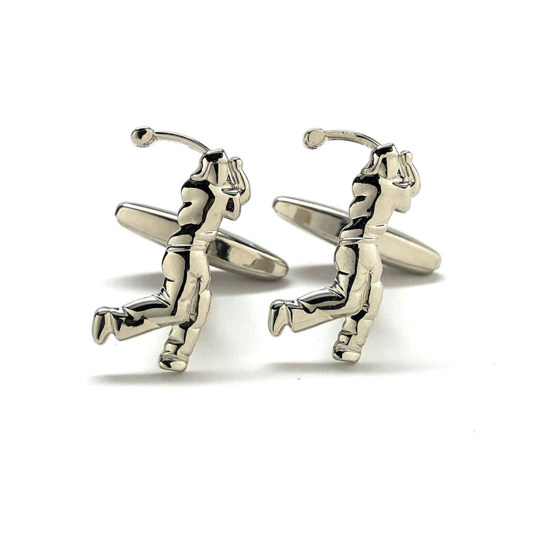 Silver Tone Golfer Cufflinks Golf Tee Off Drive Range Cuff Links Comes with Gift Box Image 4