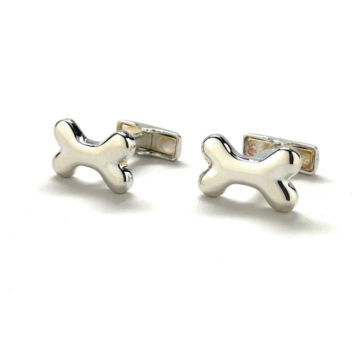 Sterling Silver Bone cufflinks .925 purity dog bone mans best friend Dr. cuff links comes with gift box Image 4