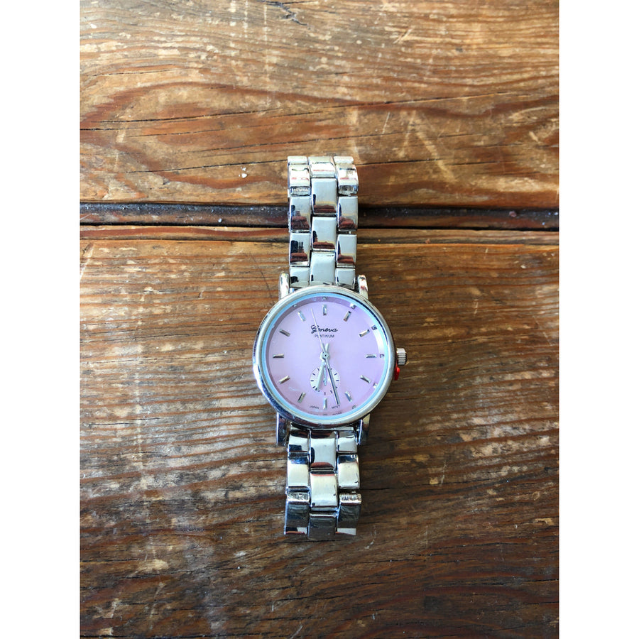 Womens Watch Silver Band or Violet Face Ladies Wrist Watch Classic Designs Gifts for Mom or Girlfriend Gift  Fresh Image 1