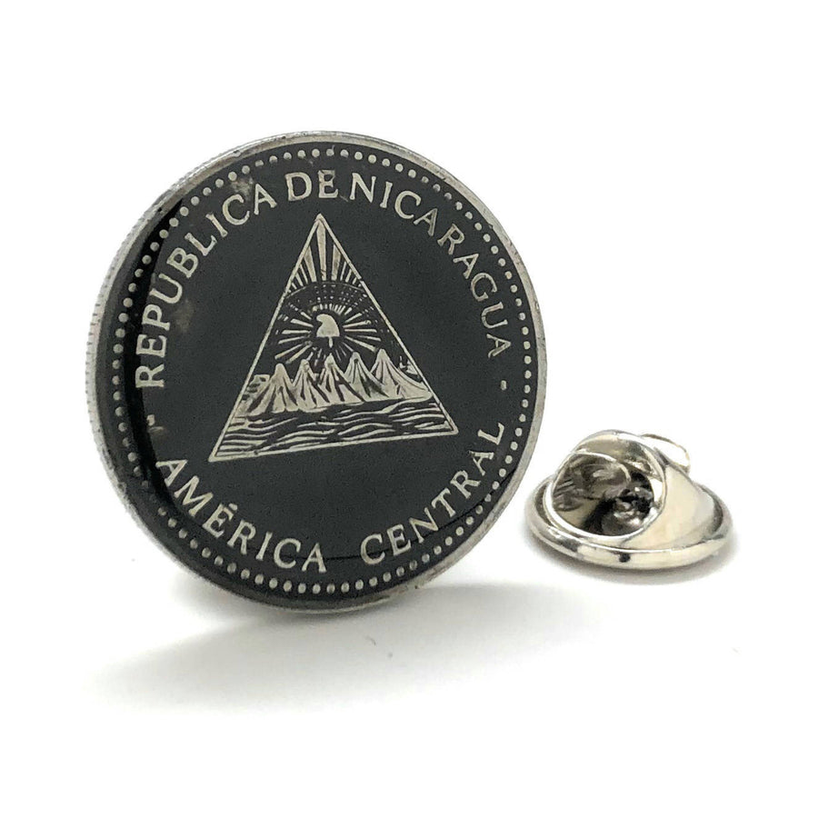 Enamel Pin Hand Painted Nicaragua Enamel Coin Lapel Pin Tie Tack Travel Souvenir Collector Coins Keepsakes Cool Fun Image 1