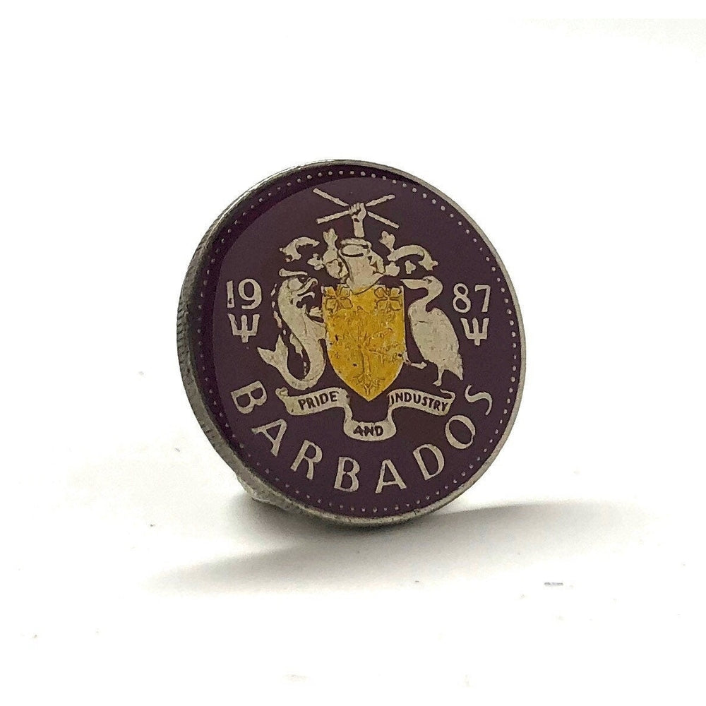 Enamel Pin Barbados Caribbean Island Authentic Enamel Coin Lapel Pin Tie Tack Travel Souvenir Coins West Indies Image 2