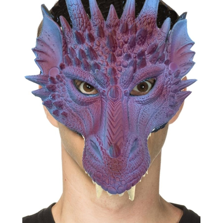 Mythical Purple Dragon Mask Supersoft replacedstart adult costume replacedfinish Accessory HMS Image 2