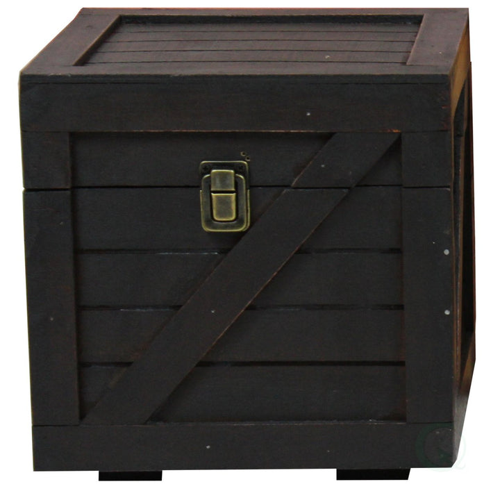 Stackable Wooden Cargo Crate Style Storage Chest Image 4
