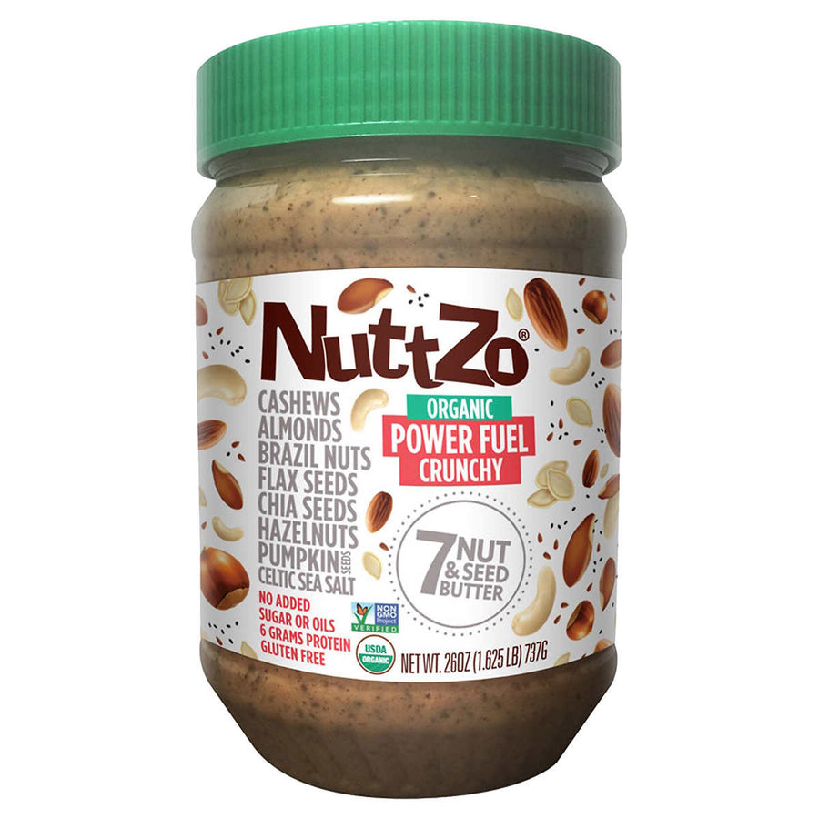 Nuttzo Organic 7 Nut and Seed ButterPower Fuel Crunchy26 Ounce Image 1