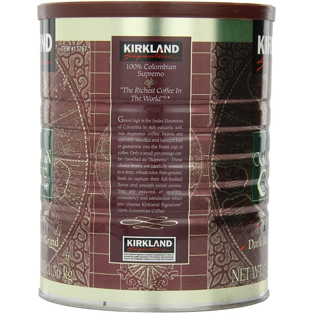 Kirkland Signature 100% Colombian CoffeeDark Roast3 Pounds Image 2
