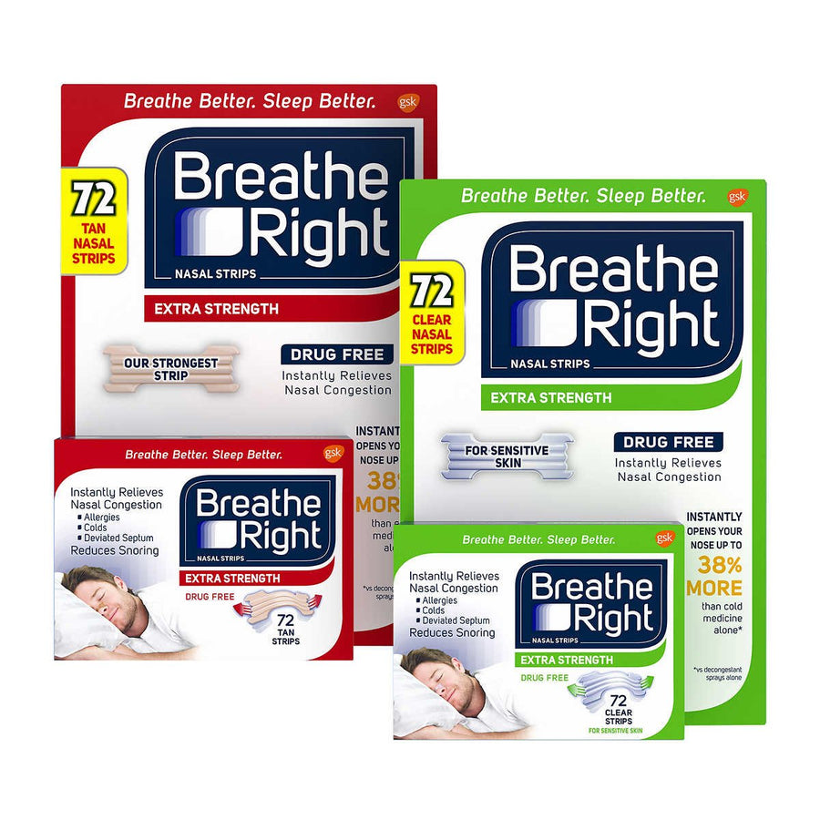 Breathe Right Extra Strength Nasal Strips72 Strips Image 1