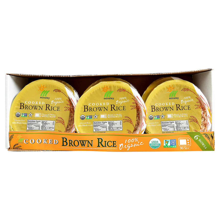 Minsley Organic Cooked Brown Rice Bowls7.4 oz.6-count Image 1
