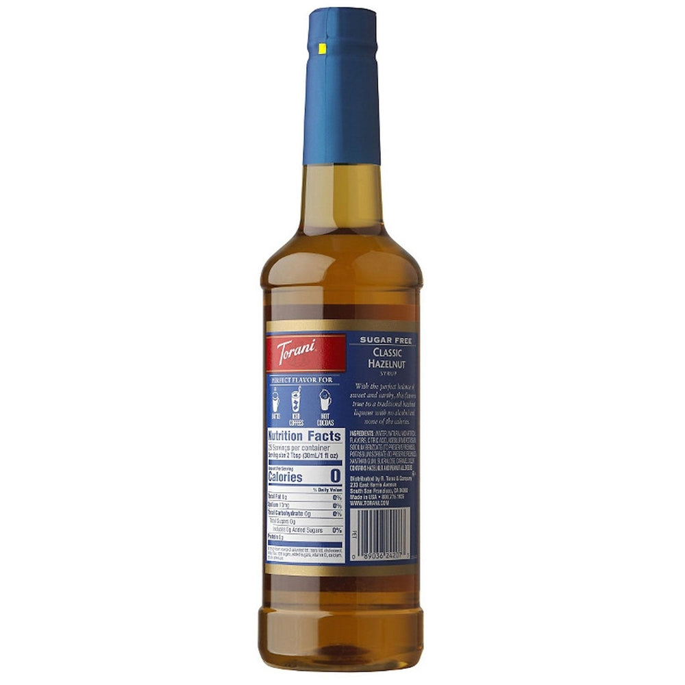 Torani Sugar-Free Hazelnut Syrup (750 mL) Image 2