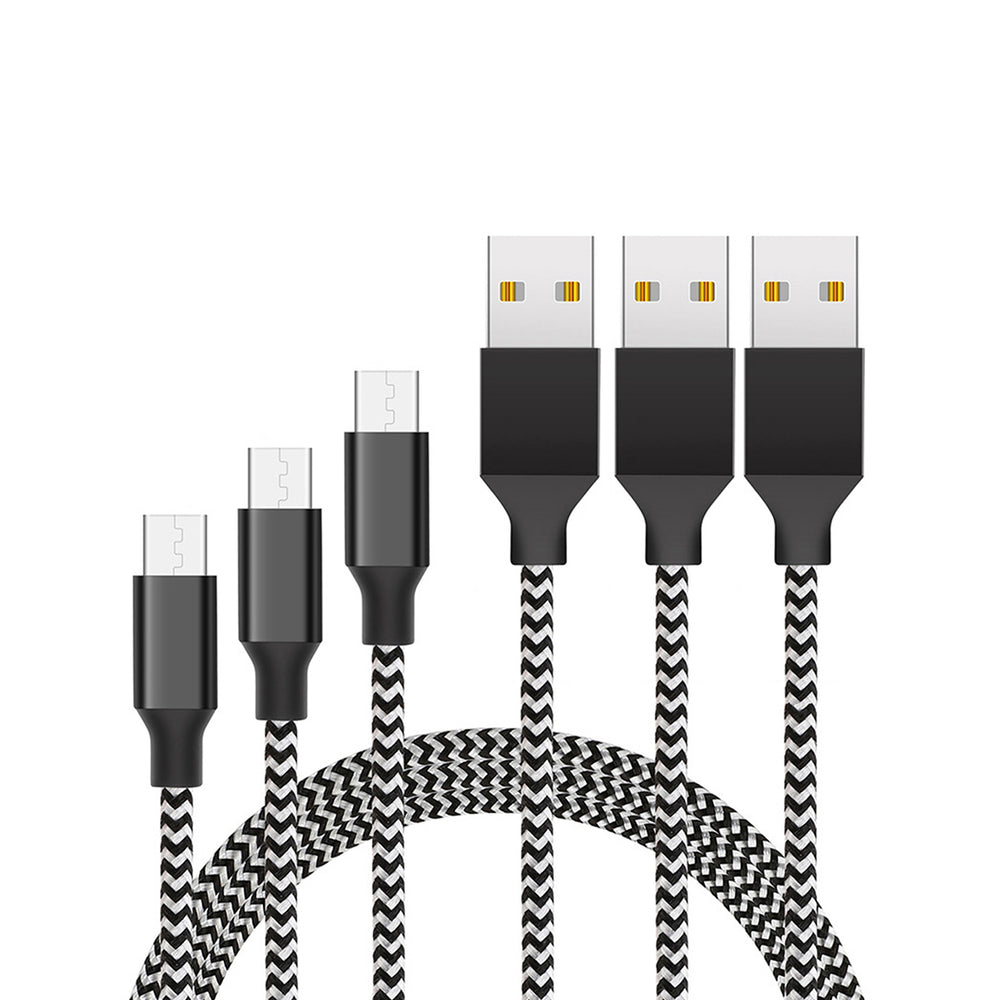 3 Pack Braided Cables Type C/ Micro Image 2