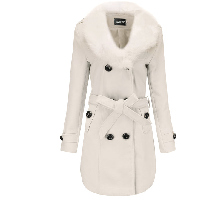 Womens Winter Coat With Large faux Collar Image 4