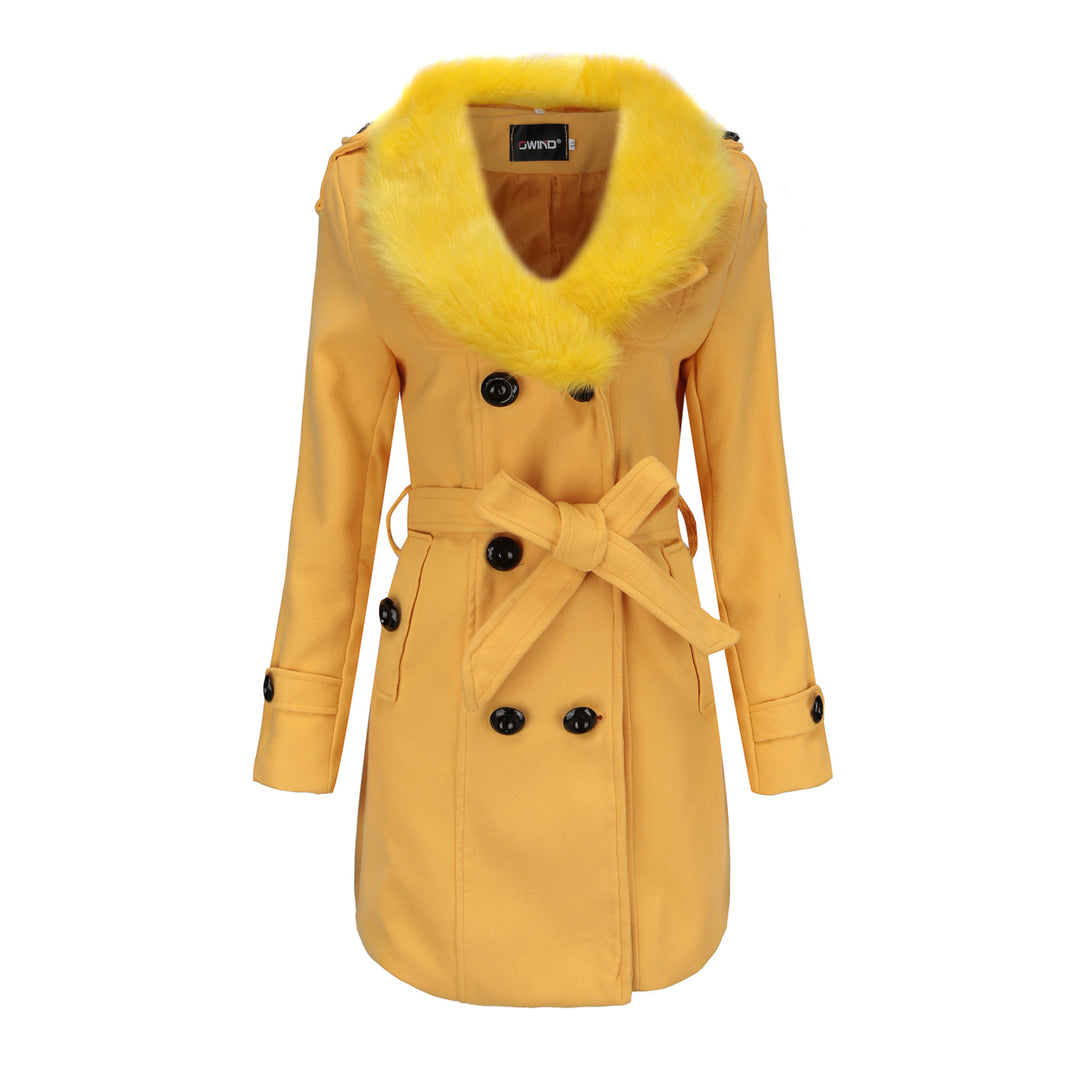Womens Winter Coat With Large faux Collar Image 6