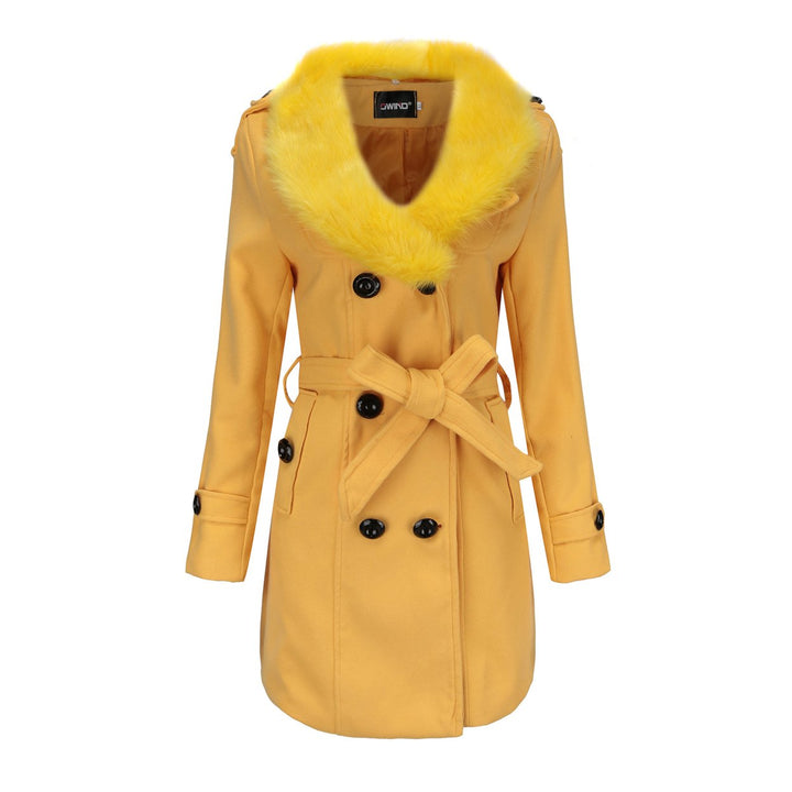 Womens Winter Coat With Large faux Collar Image 1