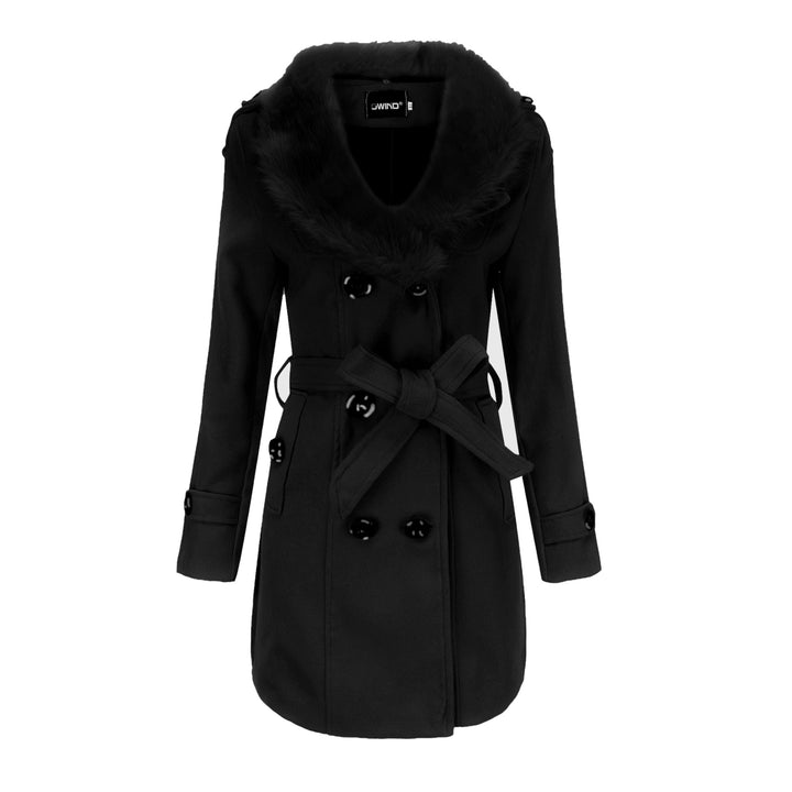 Womens Winter Coat With Large faux Collar Image 9