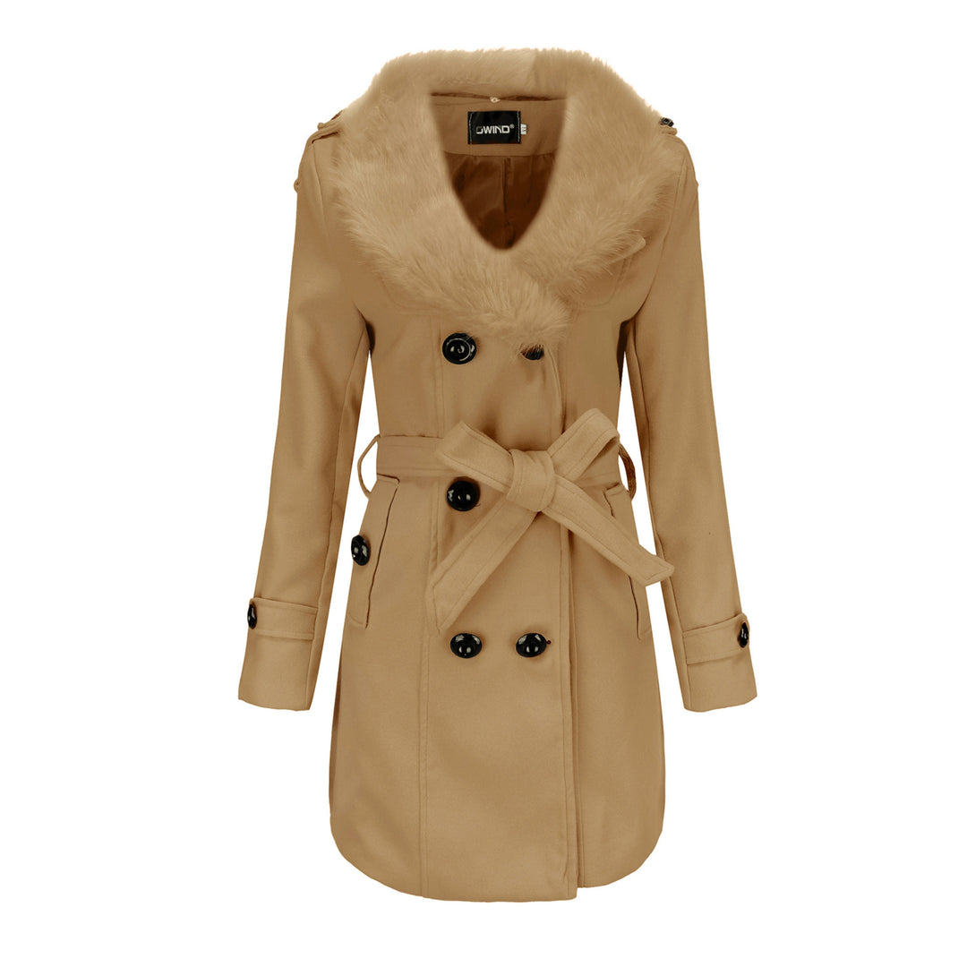 Womens Winter Coat With Large faux Collar Image 10