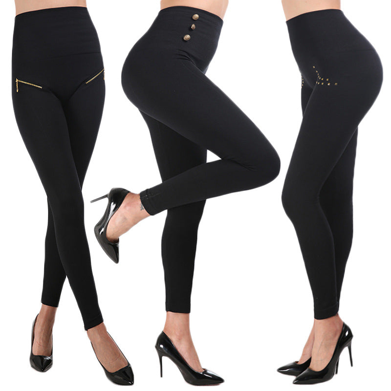 Womens Casual High Waist Hips And Abdomen Pants Image 1