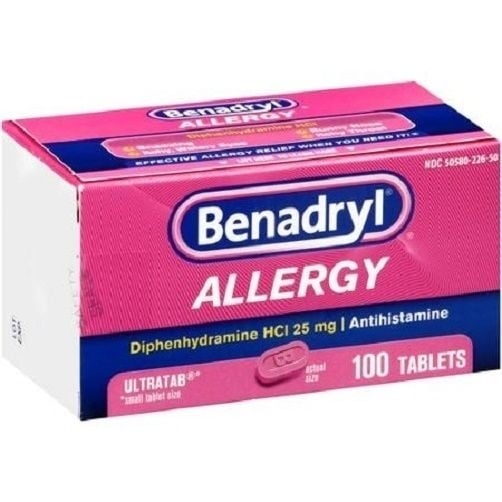 Benadryl Allergy Relief Ultratabs 100 Count Image 1