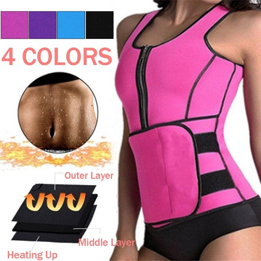 Womens Body Slimming Vest With Abdomen Strap Fitness Slim Waist Slimming Yoga Wear Image 2