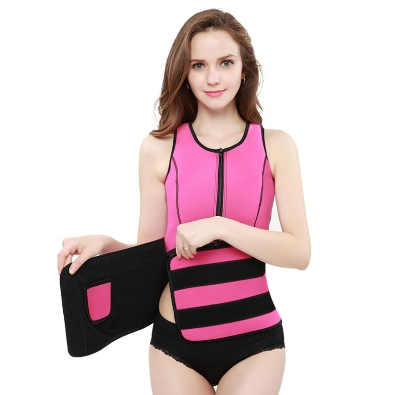 Womens Body Slimming Vest With Abdomen Strap Fitness Slim Waist Slimming Yoga Wear Image 3