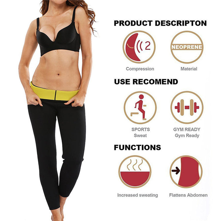 Womens High Waist Sports Slimming Bodybuilding Pants Belly Pants Image 7