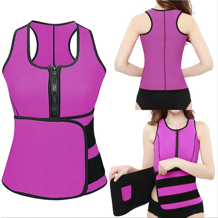 Womens Body Slimming Vest With Abdomen Strap Fitness Slim Waist Slimming Yoga Wear Image 8