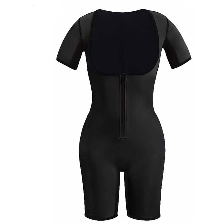 Female Slimming Neoprene Sauna Sweating Vest Zipper Bodysuit Body Image 3