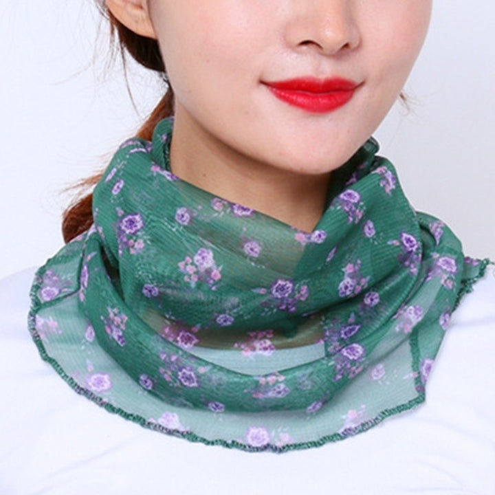 Womens Scarf Sunscreen Variety Net Yarn Collar Image 12